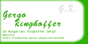 gergo ringhoffer business card