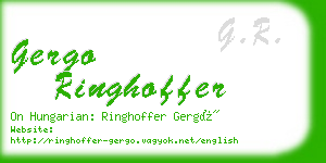 gergo ringhoffer business card